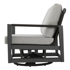 Elementi Laguna Aluminum Swivel Glider Chair - Wicker Armrests OS2506W