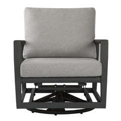 Elementi Laguna Aluminum Swivel Glider Chair - Wicker Armrests OS2506W