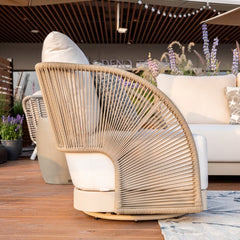 Elementi Malibu Rope Swivel Chair OS2502W