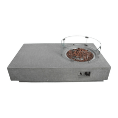 Elementi Round Fire Pit Wind Guard for Manchester and Metropolis Fire Table OFG104-WS