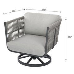 Elementi Milano Rope Swivel Chair OS2504W