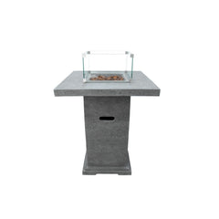 Elementi Montreal 34 in. x 34 in. Square Concrete Liquid Propane Fire Pit OFG221