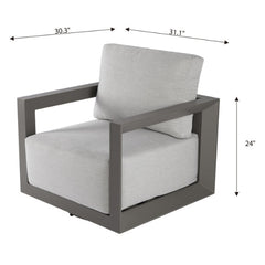 Elementi Newport Aluminum Swivel Chair OS2505W