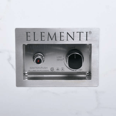 Elementi Plus Carrara Marble Pocelain Fire Table OFP121BW