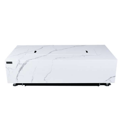 Elementi Plus Carrara Marble Pocelain Fire Table OFP121BW