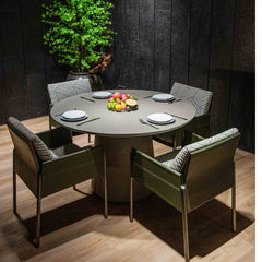 Elementi Rio 48" Round Concrete Dining Table FDG02
