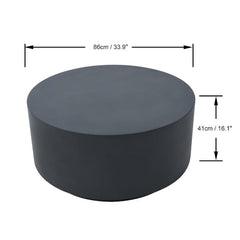 Elementi Rome 34" Round Concrete Coffee Table FCG08