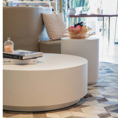Elementi Rome 40" Round Concrete Coffee Table FCG07
