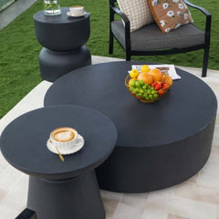 Elementi Rome 40" Round Concrete Coffee Table FCG07