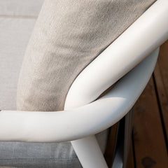 Elementi Santorini Aluminum Sofa Teak Armrests OS2501T