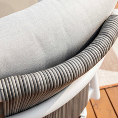 Elementi Santorini Aluminum Sofa Teak Armrests OS2501T