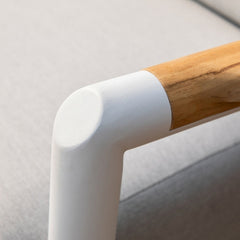 Elementi Santorini Aluminum Sofa Teak Armrests OS2501T