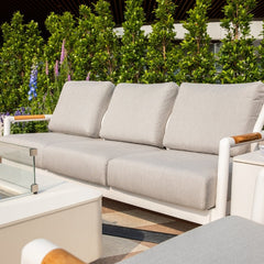 Elementi Santorini Aluminum Sofa Teak Armrests OS2501T
