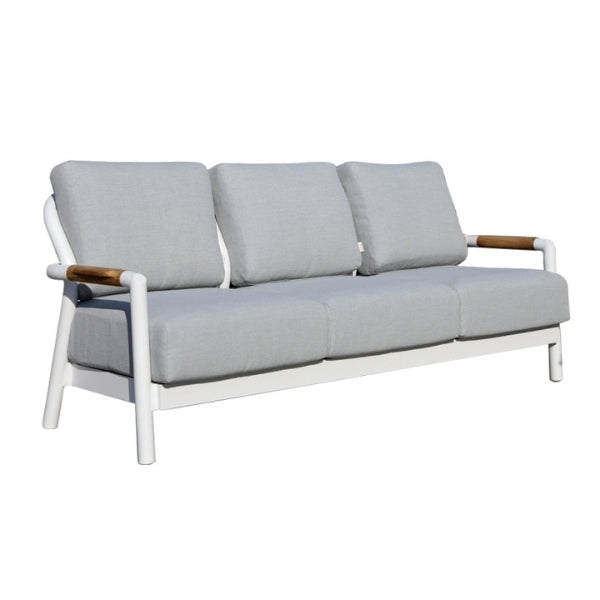 Elementi Santorini Aluminum Sofa Teak Armrests OS2501T