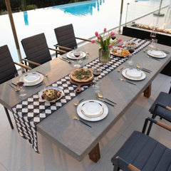 Elementi Seine 94.5" Rectangular Concrete Dining Table FDM01