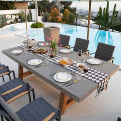 Elementi Seine 94.5" Rectangular Concrete Dining Table FDM01