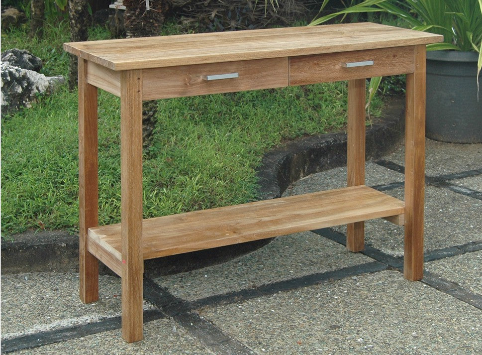 Atlanta Rectangular Serving Table w/ 2 Drawers and 1 Shelf - image 3