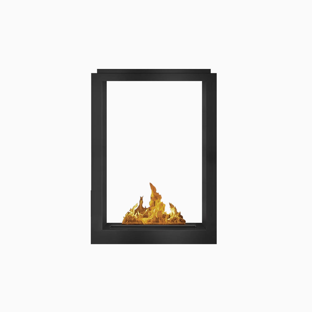 The Bio Flame 24-inch ventless ethanol firebox, double-sided black