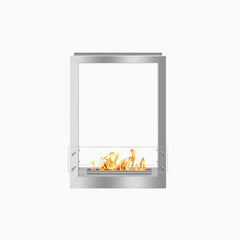 The Bio Flame 24-inch ventless ethanol firebox, double-sided stainless steel