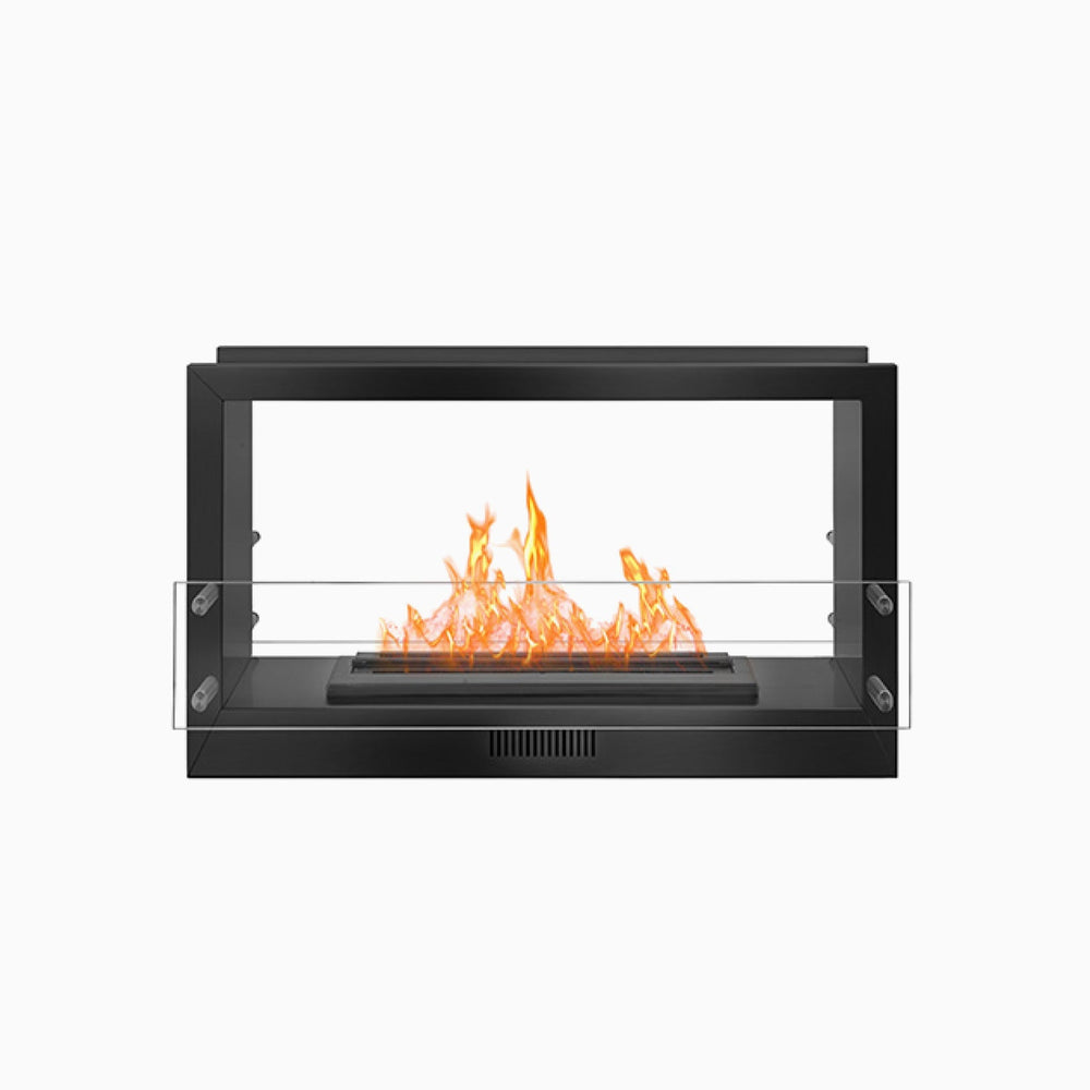 The Bio Flame 38-inch ventless ethanol firebox, double-sided black