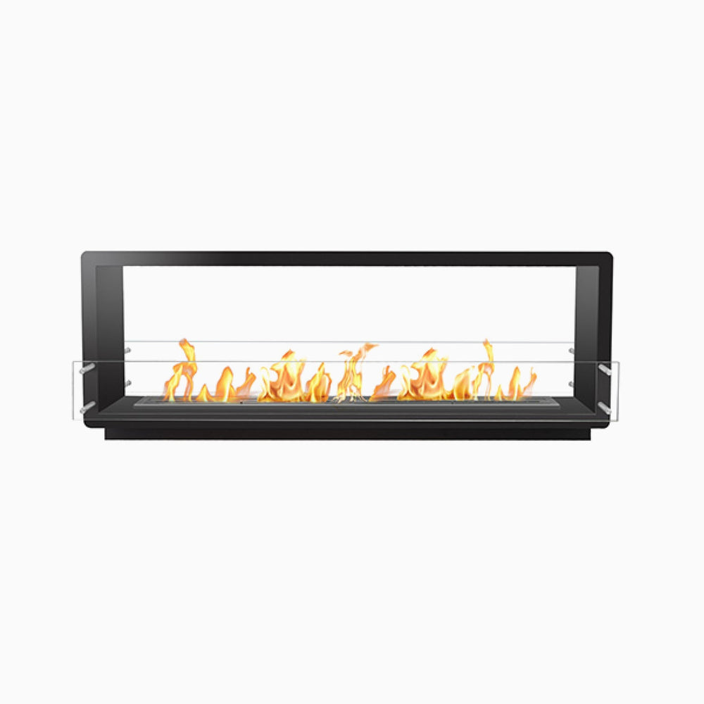 The Bio Flame 72-inch ventless ethanol firebox, double-sided black