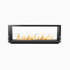 The Bio Flame 72-inch ventless ethanol firebox, double-sided black
