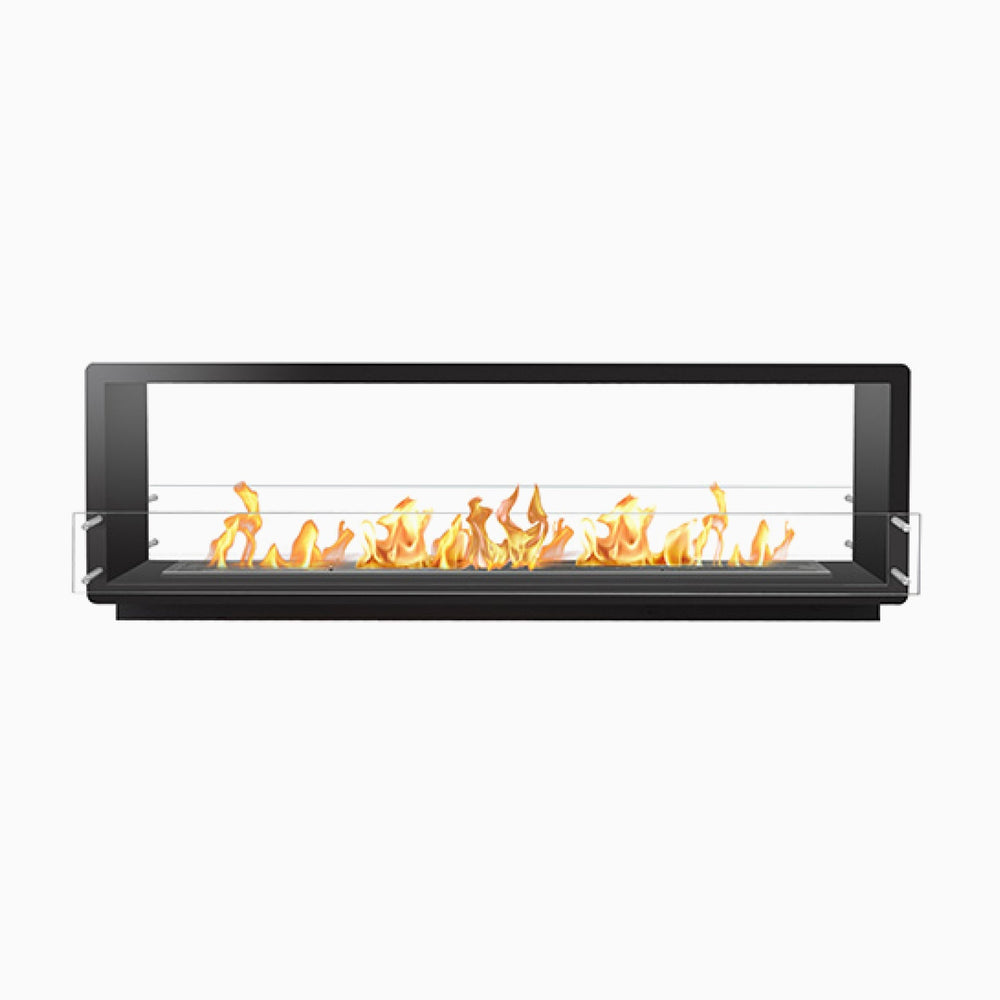 The Bio Flame 84-inch ventless ethanol firebox, double-sided black