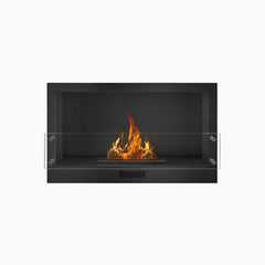 The Bio Flame 38-inch ventless ethanol firebox, single-sided black