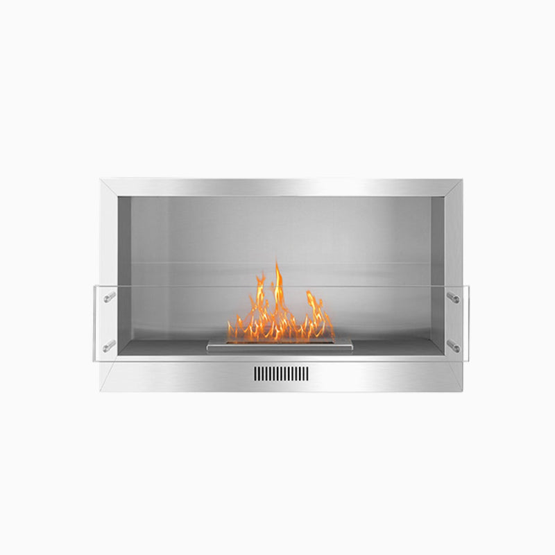 The Bio Flame 38-inch ventless ethanol firebox, single-sided stainless steel