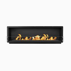 The Bio Flame 84-inch ventless ethanol firebox, single-sided black