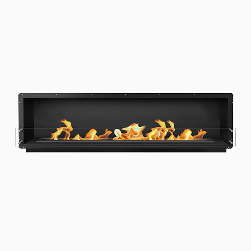The Bio Flame 96-inch ventless ethanol firebox, single-sided black