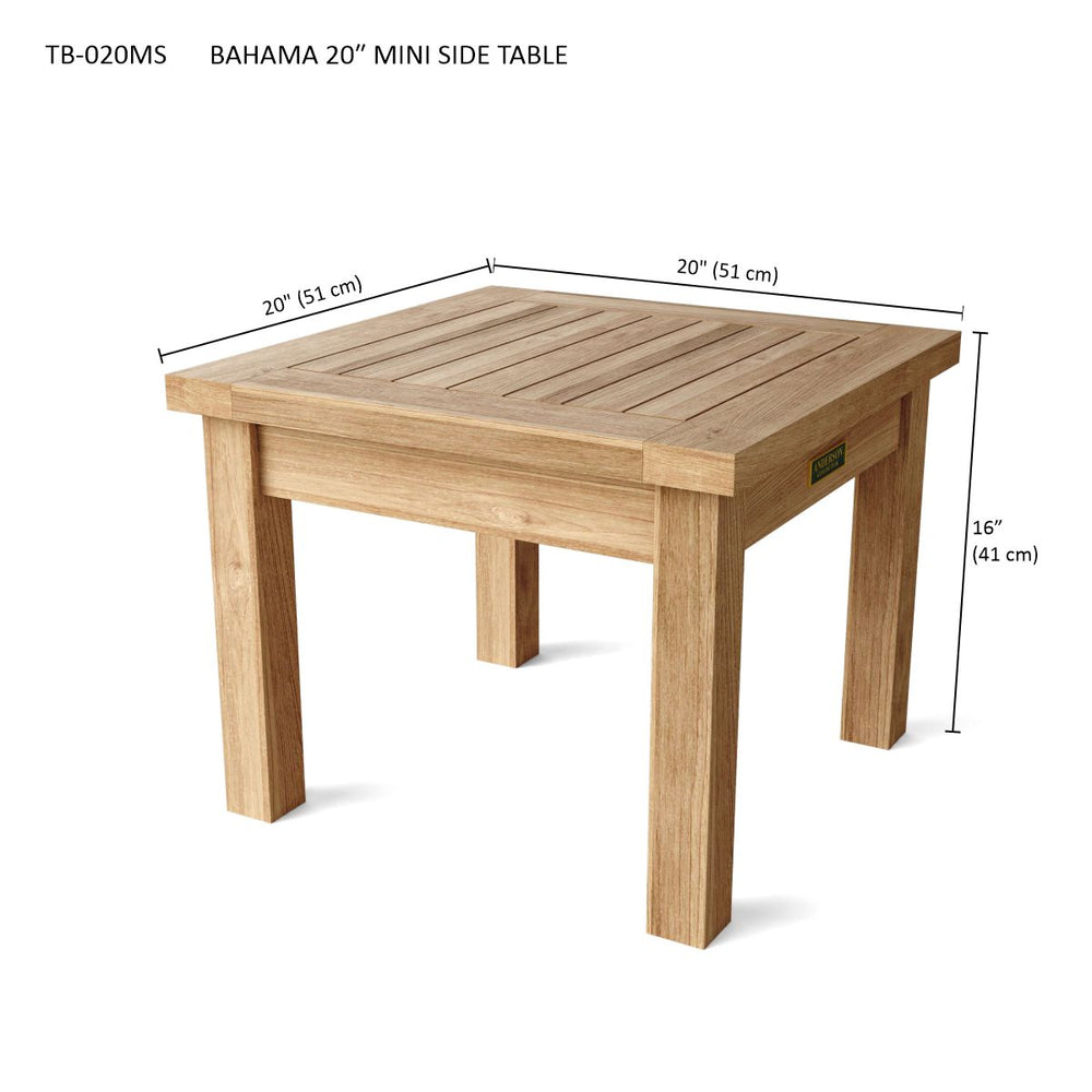 Bahama 20" Square Mini Table - image 3