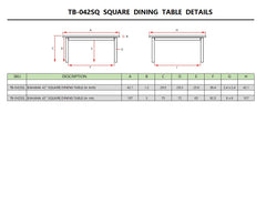 Bahama 42" Square Table - image 3