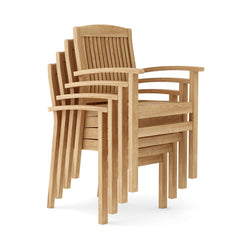 Bahama Stackable Sahara 9-Piece Rectangular Dining Set (SET-77)