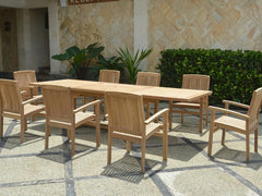 Bahama Stackable Sahara 9-Piece Rectangular Dining Set (SET-77) - image 2