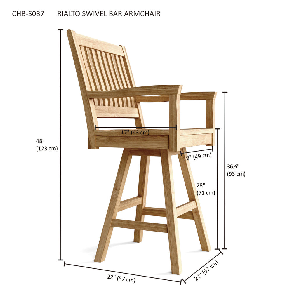 Rialto Swivel Bar Armhair - image 4