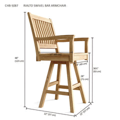 Rialto Swivel Bar Armhair - image 4