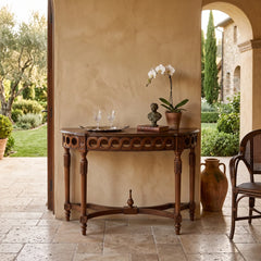 Neoclassical Demilune Console