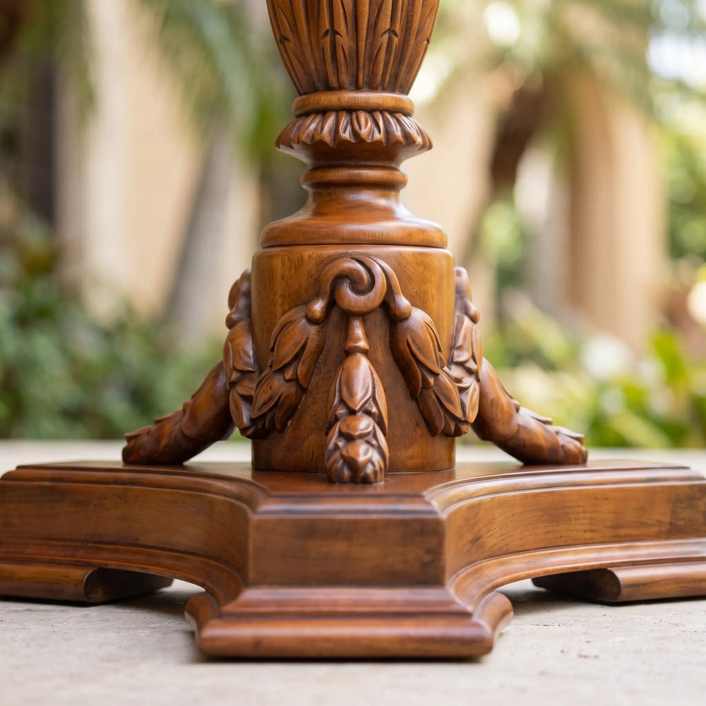 Occasional Flower Side Table in Mahogany