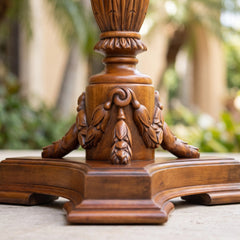 Occasional Flower Side Table in Mahogany