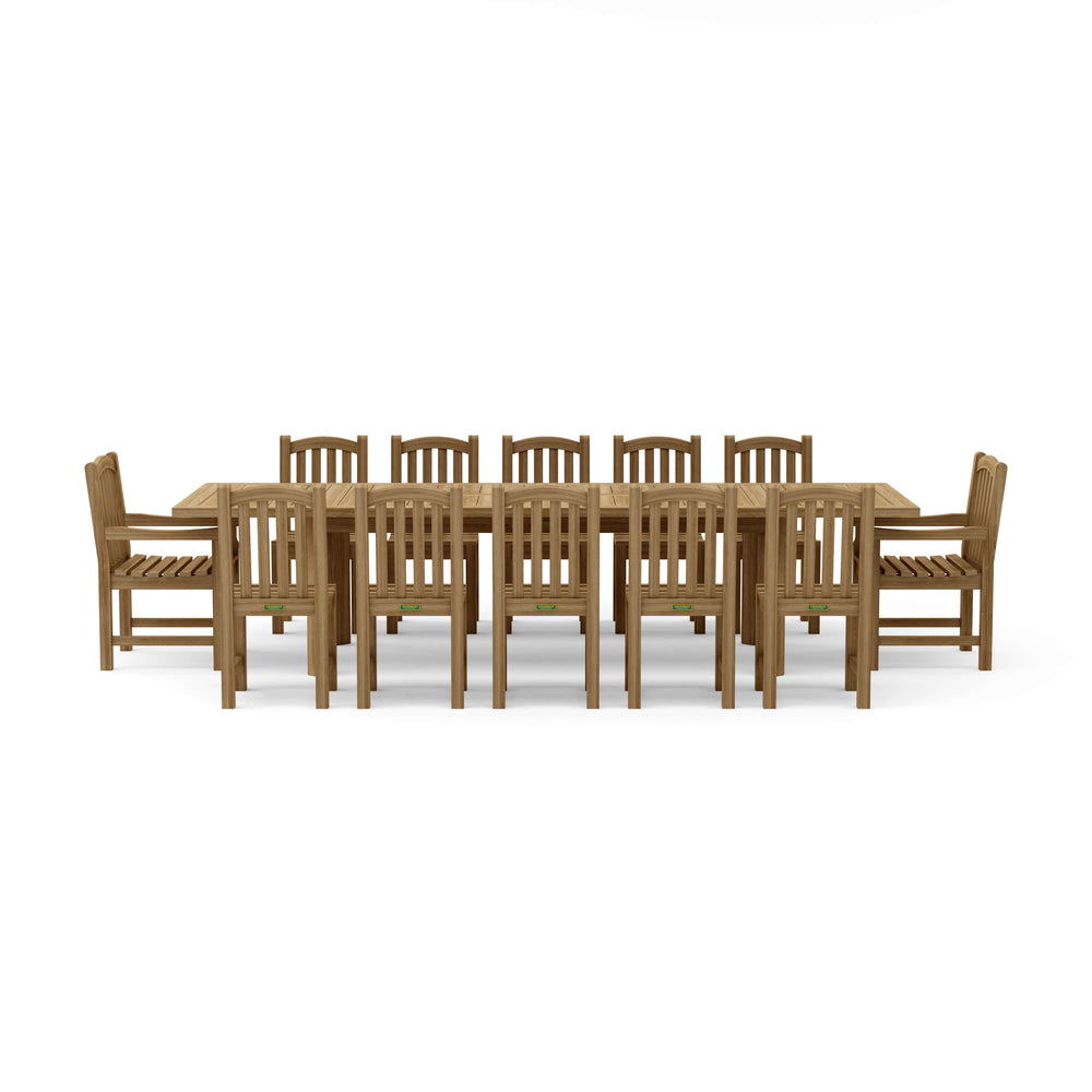 Chelsea 13-Piece Rectangular Double Extension Table Set - image 2