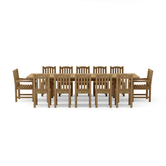 Chelsea 13-Piece Rectangular Double Extension Table Set - image 2