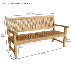 Del-Amo 4-Seater Bench - image 3