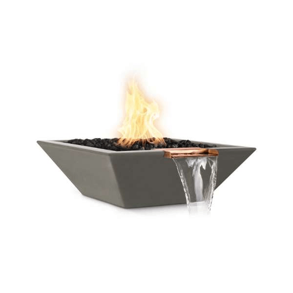 The Outdoor Plus Maya Concrete Fire & Water Bowl