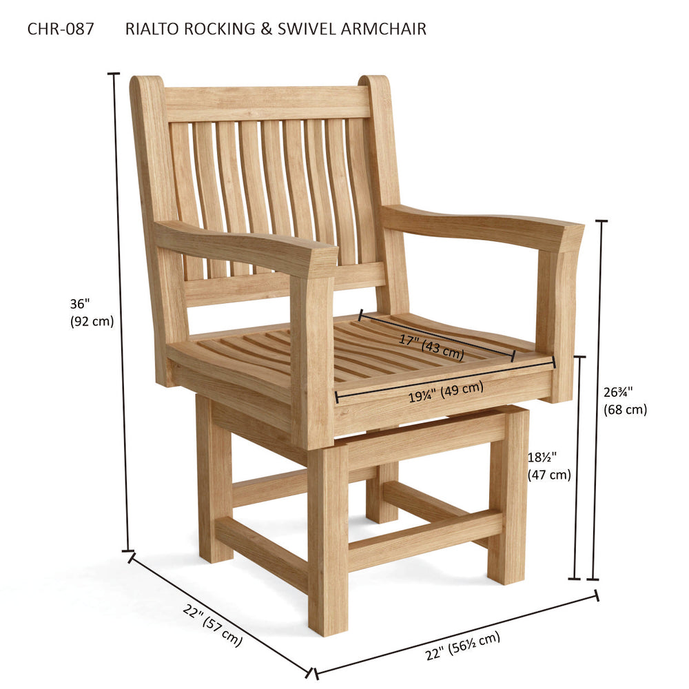 Rialto Rocker Dining Armchair - image 3