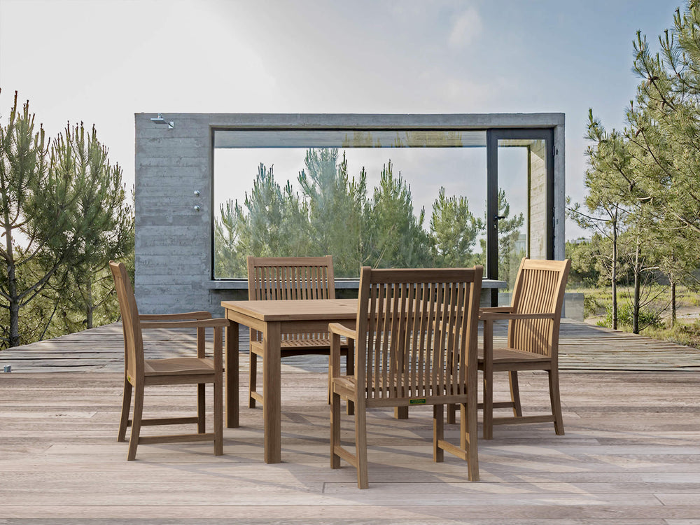 Windsor Chicago 5-Piece Dining Table Set in Teak - image 21