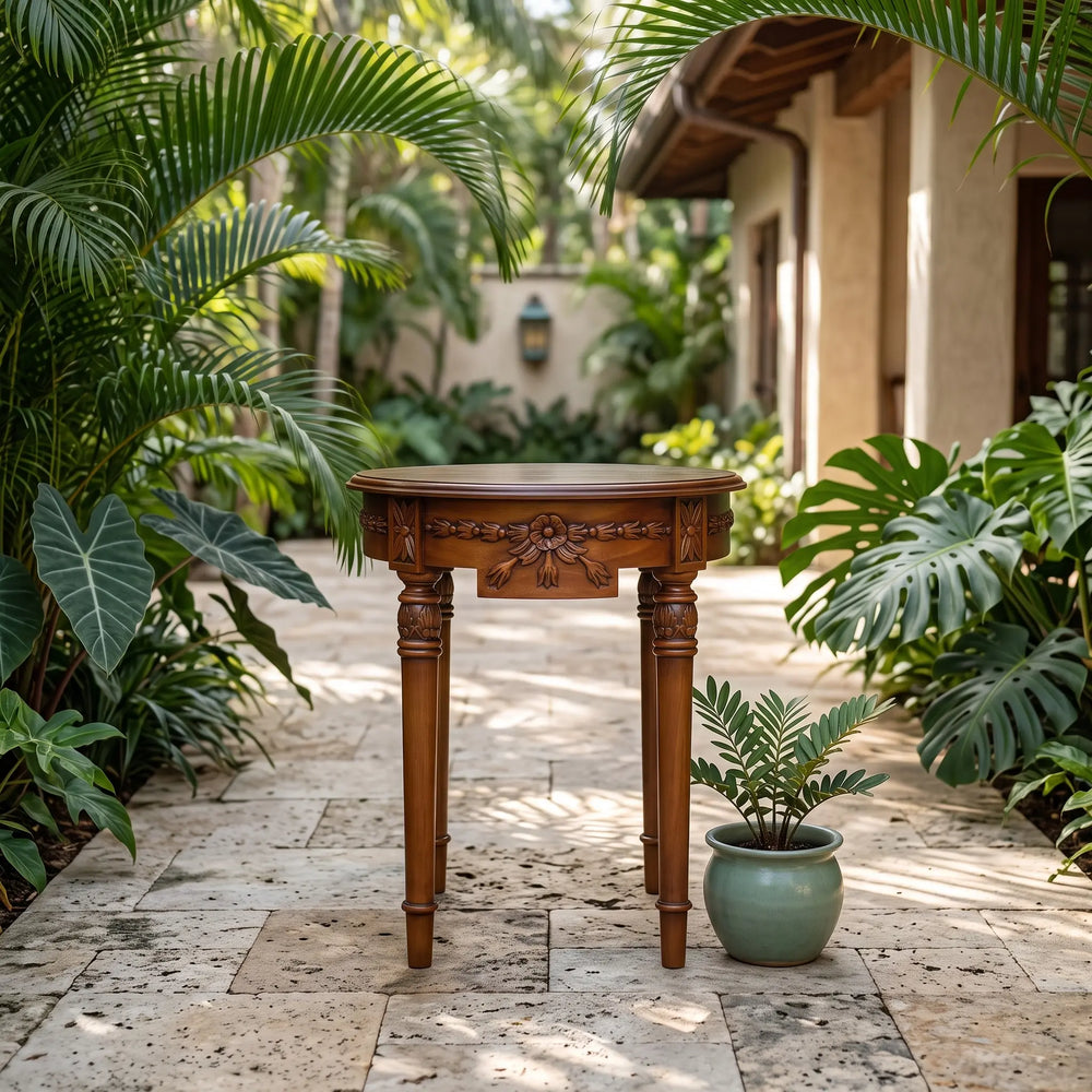 Regency Flower Side Table in Mahogany