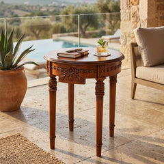 Regency Flower Side Table in Mahogany
