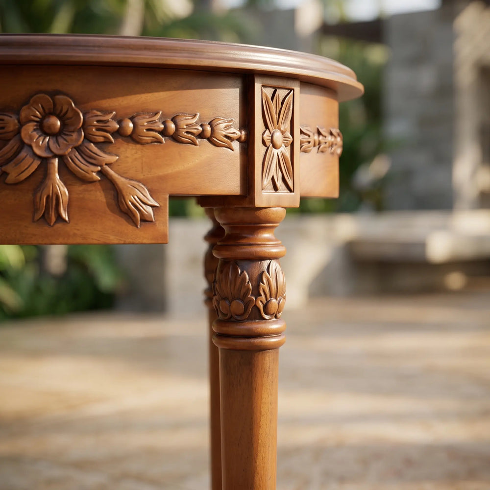 Regency Flower Side Table in Mahogany