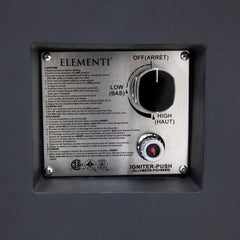 Elementi Rocky Fire Table OFG310 With Propane Tank Drawer
